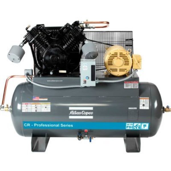 Atlas Copco Atlas Copco CR15-TS-120GH-230V 3PH-PS 15HP Two-Stage Horizontal Compressor - 175 PSI - 230 Volts 2020040069